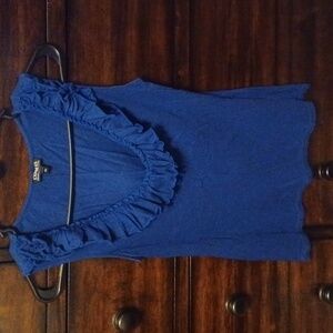 Express Ruffle Neck Line Tank Top